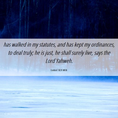 Picture 06 - Ezekiel 18:9 WEB - has walked in my statutes, and has kept my - Bible Verse Picture