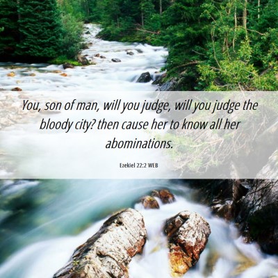 Picture 06 - Ezekiel 22:2 WEB - You, son of man, will you judge, will you judge - Bible Verse Picture