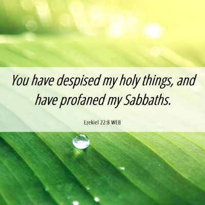 Picture 06 - Ezekiel 22:8 WEB - You have despised my holy things, and have - Bible Verse Picture