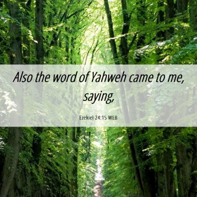 Picture 06 - Ezekiel 24:15 WEB - Also the word of Yahweh came to me, - Bible Verse Picture