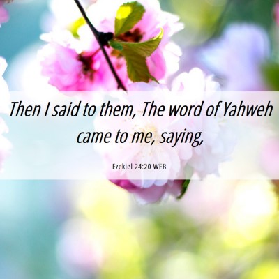 Picture 06 - Ezekiel 24:20 WEB - Then I said to them, The word of Yahweh came to - Bible Verse Picture