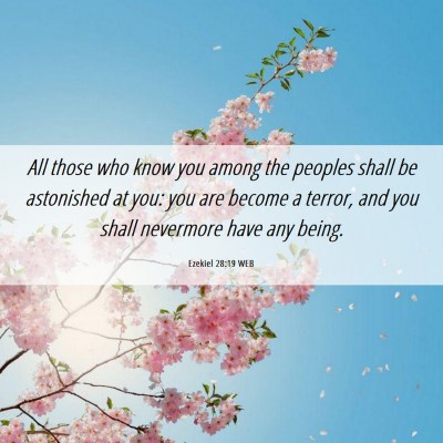 Picture 06 - Ezekiel 28:19 WEB - All those who know you among the peoples shall be - Bible Verse Picture
