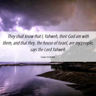 Picture 06 - Ezekiel 34:30 WEB - They shall know that I, Yahweh, their God am with - Bible Verse Picture