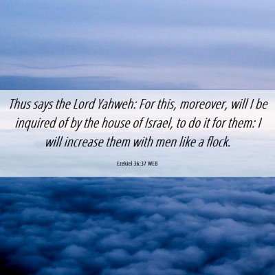 Picture 06 - Ezekiel 36:37 WEB - Thus says the Lord Yahweh: For this, moreover, - Bible Verse Picture