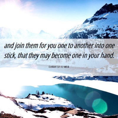 Picture 06 - Ezekiel 37:17 WEB - and join them for you one to another into one - Bible Verse Picture