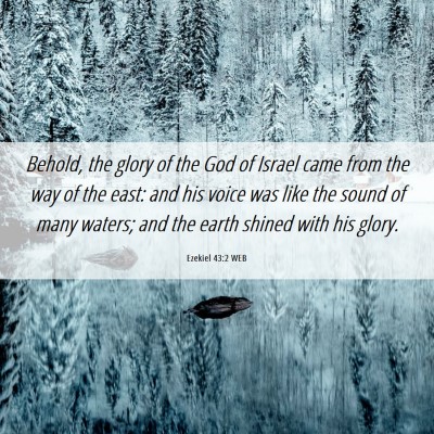 Picture 06 - Ezekiel 43:2 WEB - Behold, the glory of the God of Israel came from - Bible Verse Picture