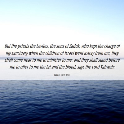 Picture 06 - Ezekiel 44:15 WEB - But the priests the Levites, the sons of Zadok, - Bible Verse Picture