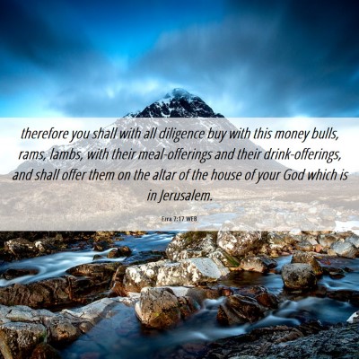 Picture 06 - Ezra 7:17 WEB - therefore you shall with all diligence buy with - Bible Verse Picture