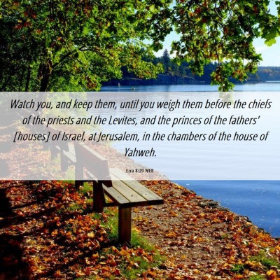 Picture 06 - Ezra 8:29 WEB - Watch you, and keep them, until you weigh them - Bible Verse Picture