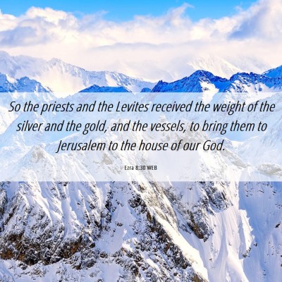 Picture 06 - Ezra 8:30 WEB - So the priests and the Levites received the - Bible Verse Picture