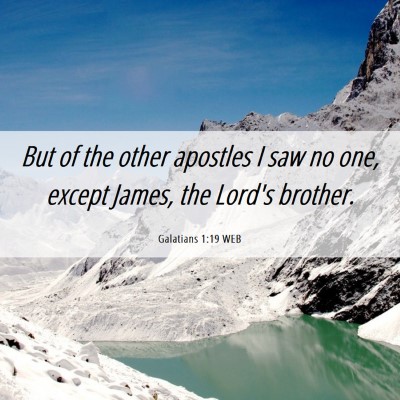 Picture 06 - Galatians 1:19 WEB - But of the other apostles I saw no one, except - Bible Verse Picture