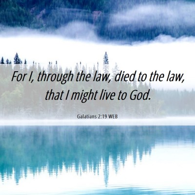 Picture 06 - Galatians 2:19 WEB - For I, through the law, died to the law, that I - Bible Verse Picture