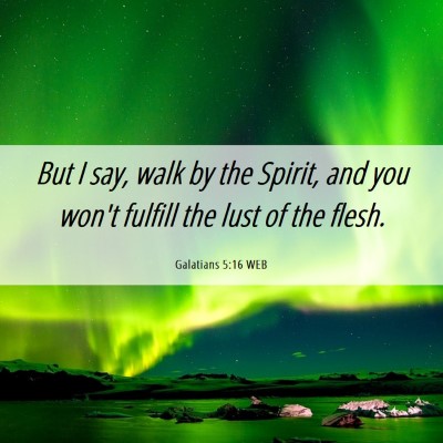 Picture 06 - Galatians 5:16 WEB - But I say, walk by the Spirit, and you won't - Bible Verse Picture