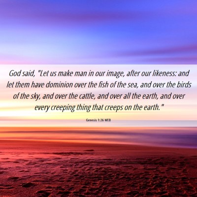 Picture 06 - Genesis 1:26 WEB - God said, 