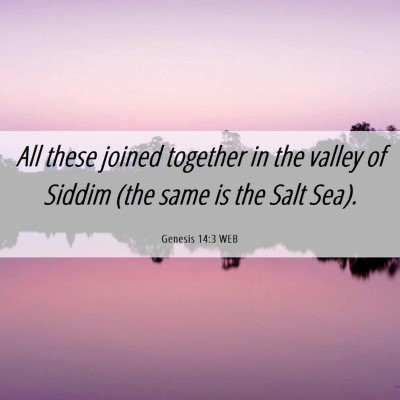 Picture 06 - Genesis 14:3 WEB - All these joined together in the valley of Siddim - Bible Verse Picture
