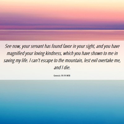 Picture 06 - Genesis 19:19 WEB - See now, your servant has found favor in your - Bible Verse Picture