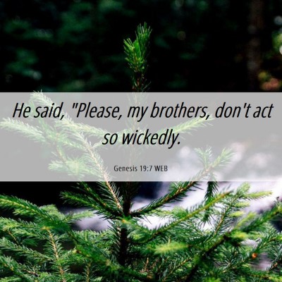 Picture 06 - Genesis 19:7 WEB - He said, 