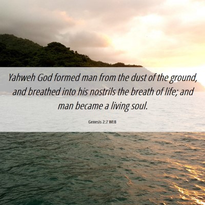 Picture 06 - Genesis 2:7 WEB - Yahweh God formed man from the dust of the - Bible Verse Picture