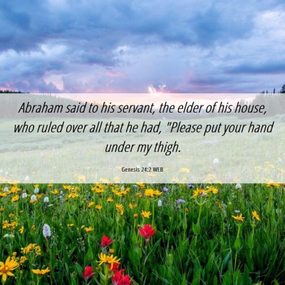 Picture 06 - Genesis 24:2 WEB - Abraham said to his servant, the elder of his - Bible Verse Picture