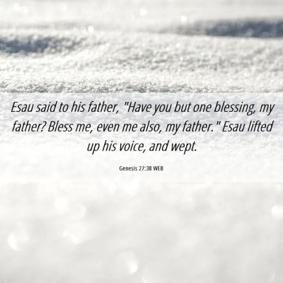 Picture 06 - Genesis 27:38 WEB - Esau said to his father, 
