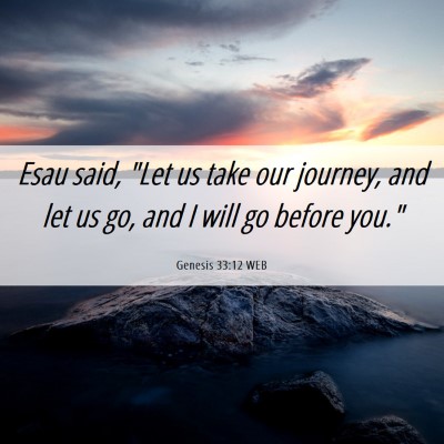 Picture 06 - Genesis 33:12 WEB - Esau said, 