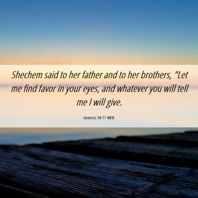 Picture 06 - Genesis 34:11 WEB - Shechem said to her father and to her brothers, - Bible Verse Picture