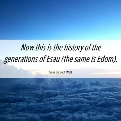 Picture 06 - Genesis 36:1 WEB - Now this is the history of the generations of - Bible Verse Picture