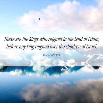 Picture 06 - Genesis 36:31 WEB - These are the kings who reigned in the land of - Bible Verse Picture