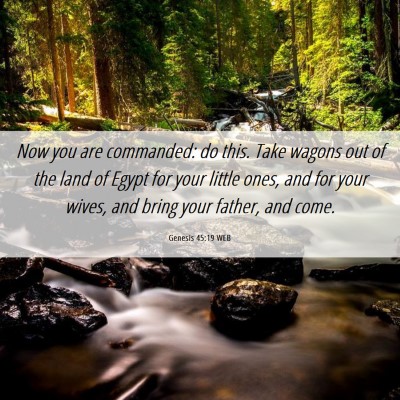 Picture 06 - Genesis 45:19 WEB - Now you are commanded: do this. Take wagons out - Bible Verse Picture