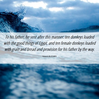 Picture 06 - Genesis 45:23 WEB - To his father, he sent after this manner: ten - Bible Verse Picture
