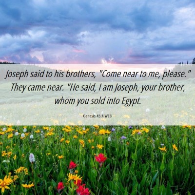 Picture 06 - Genesis 45:4 WEB - Joseph said to his brothers, 