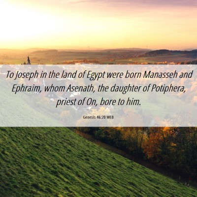 Picture 06 - Genesis 46:20 WEB - To Joseph in the land of Egypt were born Manasseh - Bible Verse Picture
