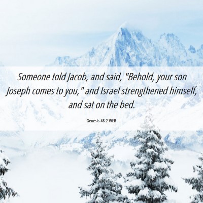 Picture 06 - Genesis 48:2 WEB - Someone told Jacob, and said, 