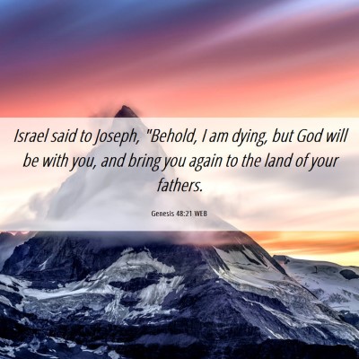 Picture 06 - Genesis 48:21 WEB - Israel said to Joseph, 