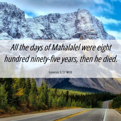 Picture 06 - Genesis 5:17 WEB - All the days of Mahalalel were eight hundred - Bible Verse Picture