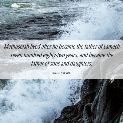 Picture 06 - Genesis 5:26 WEB - Methuselah lived after he became the father of - Bible Verse Picture