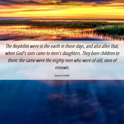Picture 06 - Genesis 6:4 WEB - The Nephilim were in the earth in those days, and - Bible Verse Picture