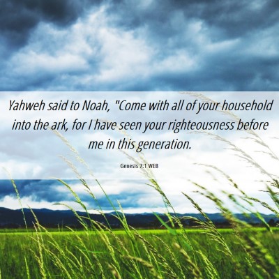 Picture 06 - Genesis 7:1 WEB - Yahweh said to Noah, 