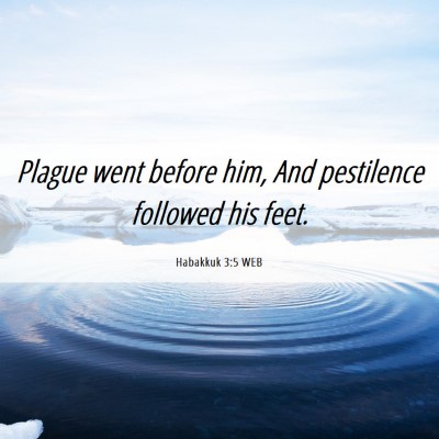 Picture 06 - Habakkuk 3:5 WEB - Plague went before him, And pestilence followed - Bible Verse Picture