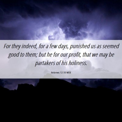 Picture 06 - Hebrews 12:10 WEB - For they indeed, for a few days, punished us as - Bible Verse Picture