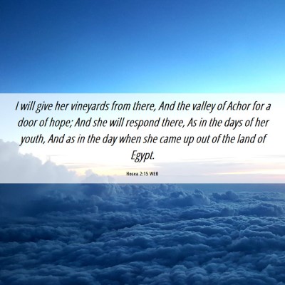 Picture 06 - Hosea 2:15 WEB - I will give her vineyards from there, And the - Bible Verse Picture