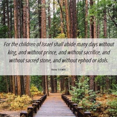Picture 06 - Hosea 3:4 WEB - For the children of Israel shall abide many days - Bible Verse Picture