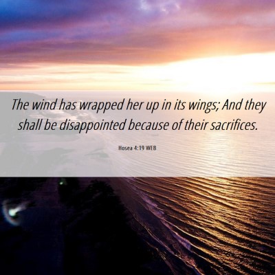 Picture 06 - Hosea 4:19 WEB - The wind has wrapped her up in its wings; And - Bible Verse Picture