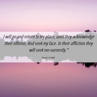Picture 06 - Hosea 5:15 WEB - I will go and return to my place, until they - Bible Verse Picture