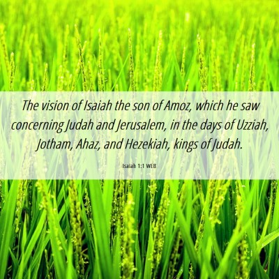 Picture 06 - Isaiah 1:1 WEB - The vision of Isaiah the son of Amoz, which he - Bible Verse Picture
