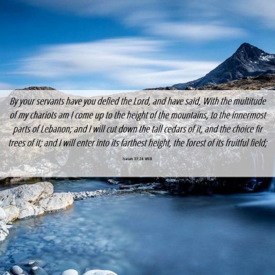 Picture 06 - Isaiah 37:24 WEB - By your servants have you defied the Lord, and - Bible Verse Picture