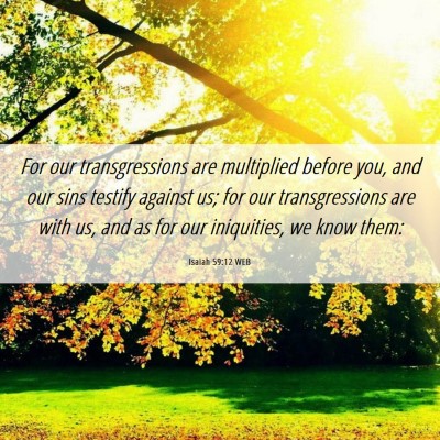 Picture 06 - Isaiah 59:12 WEB - For our transgressions are multiplied before you, - Bible Verse Picture