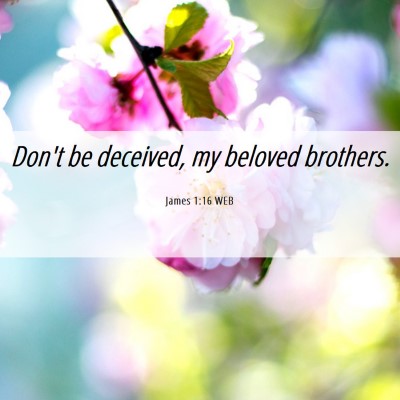 Picture 06 - James 1:16 WEB - Don't be deceived, my beloved - Bible Verse Picture