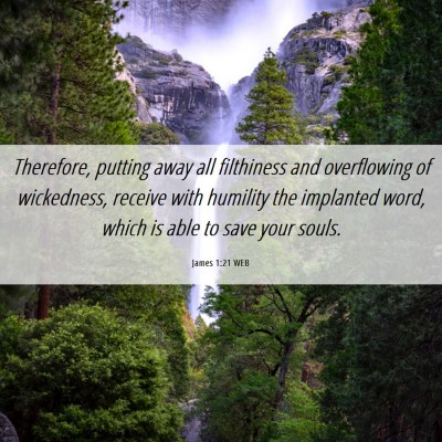 Picture 06 - James 1:21 WEB - Therefore, putting away all filthiness and - Bible Verse Picture