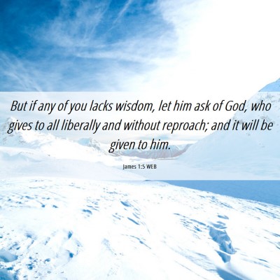 Picture 06 - James 1:5 WEB - But if any of you lacks wisdom, let him ask of - Bible Verse Picture